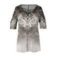 thumbnail image 4 of Blouses à Manches Courtes pour Femmes Mode Été Col en V Loisirs Manches Courtes Imprimé Hauts Femmes Manches Courtes Hauts Femmes Blouse Manches Courtes Blouses Manches Courtes pour Femmes, 4 of 6