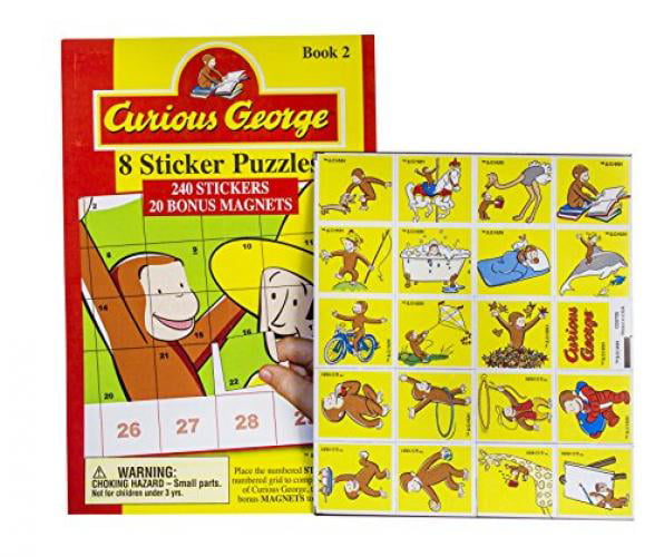 curious george magnetic tin play set