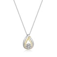 thumbnail image 2 of Forever Facets 1/10 cttw Diamond Teardrop Earring and Pendant Set in Two-Tone Sterling Silver, Adult Female, 2 of 6