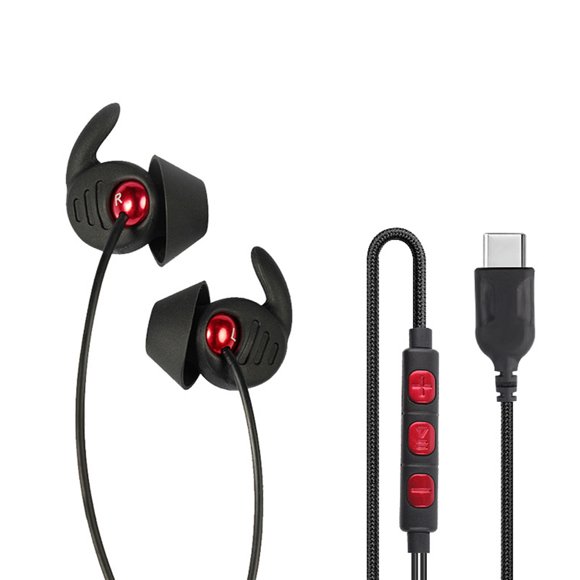 FlyFlise Headphones Soundproof Sleep Sports Headset Noise Reduction Band Wheat Wire Control In-Ear Headphone