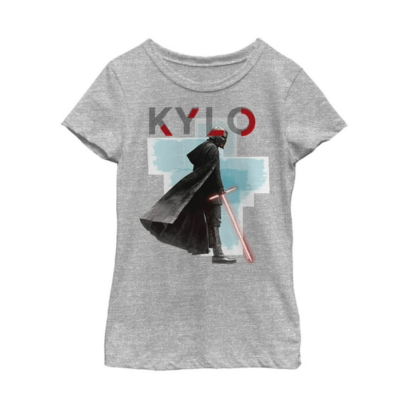 Girl's Star Wars: The Rise of Skywalker Sinister Kylo  Graphic Tee Athletic Heather Small