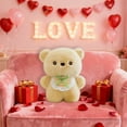 thumbnail image 6 of Cute Teddy Bear Plush Stuffed Animal, 9.84 Inches Soft Furry Companion Bear for Home Office Bedroom Sofa, Valentine’s Day Christmas Housewarming, Hypoallergenic Low Maintenance Plush Accent, 6 of 6