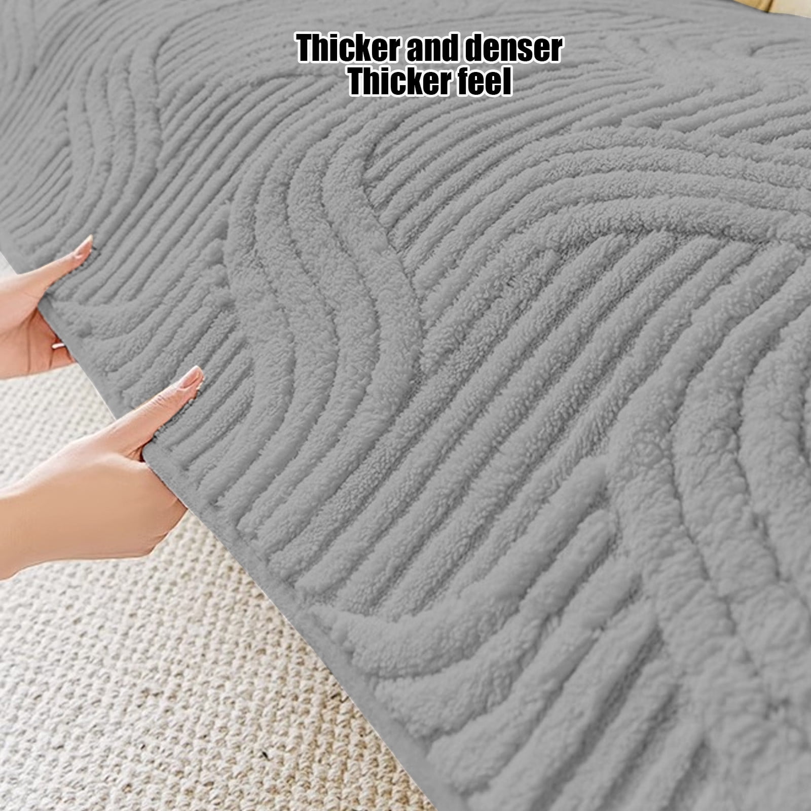 Qhnvtd Thick Sofa Cushion, Wool Sofa Pad and Couch Protector, Non Slip Washable Sofa Cover for 3 Seat Couch, Soft Comfortable Breathable Furniture Protector for Living Room Bedroom Office