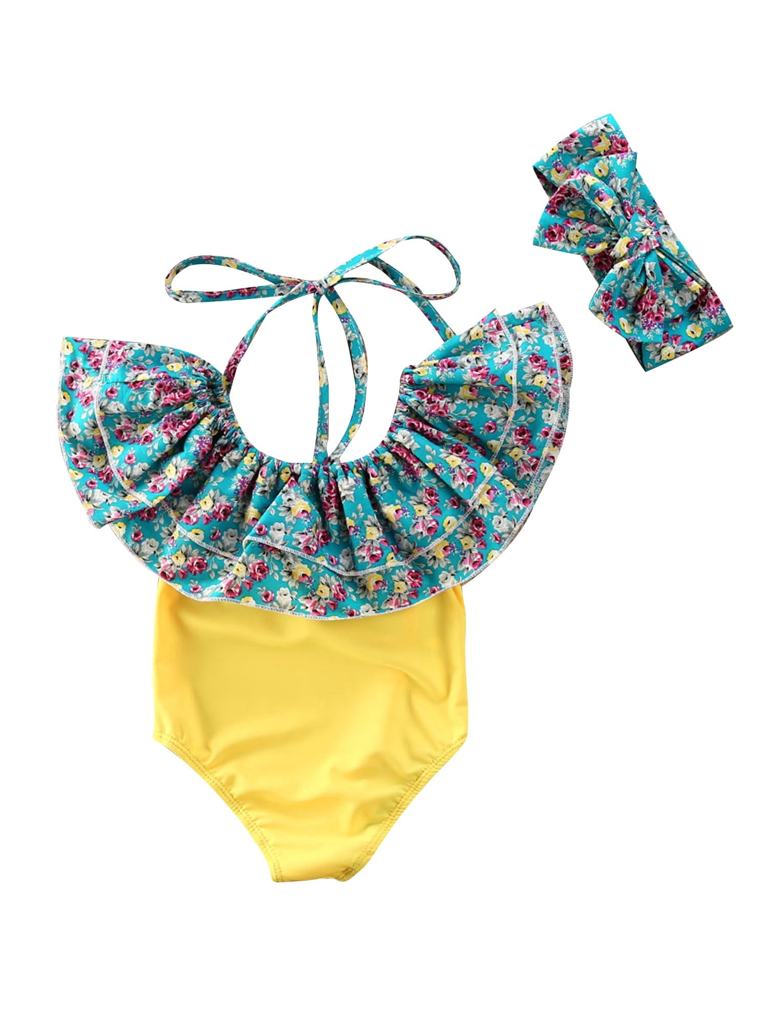 Meihuida Toddler Baby Kids Girls Summer Floral Swimwear Swimsuit