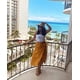 thumbnail image 5 of Falda de leopardo boho para mujer Faldas cruzadas midi de playa de verano divididas altas y bajas,Amarillo,L oso de fresa necesidades diarias, 5 of 6