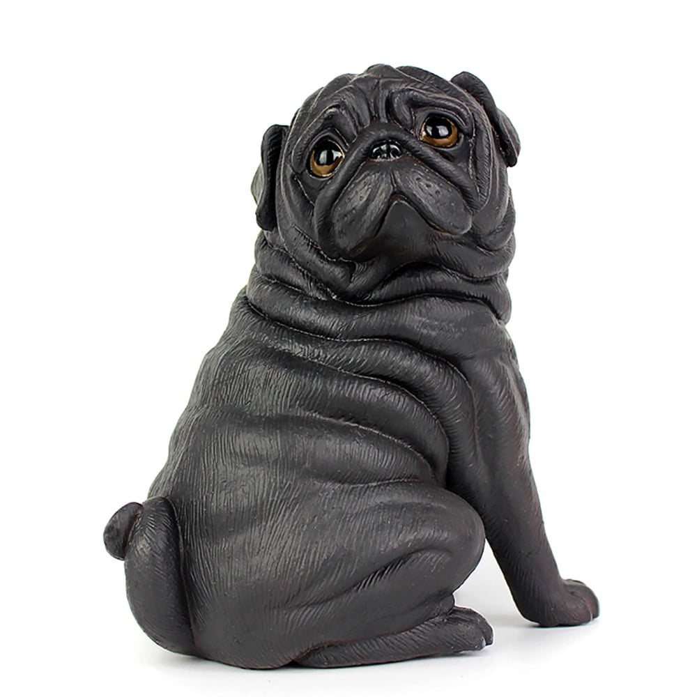 Realistic Pug Dog Statue Realistic Pug Dog Model Statue Resin Home Or