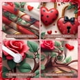 thumbnail image 4 of Red White Theme Love Welcome Banner Heart Pattern Romantic Display Gnome Design LOVE Letter Heart Backdrop for Valentine's Day Party Romantic Gathering Welcome Event, 4 of 9