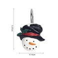 thumbnail image 7 of Cheers.US 12 Pcs/Set Christmas Decorative Shower Curtain Hooks, Snowman Grow Ornament Snowman, Snowflake, Christmas Tree Resin Curtain Rings, Xmas Bathroom Decor Shower Rings Rustproof, 7 of 7