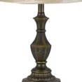 thumbnail image 2 of Benjara Pedestal Base Metal Table Lamp with Pleated Fabric Shade, Brass, 2 of 5