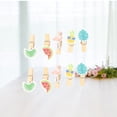 thumbnail image 4 of HOMEMAXS Wooden Photo Clips Assorted Color Cartoon Pegs for Home Office Party Decorations with 140cm, 4 of 9