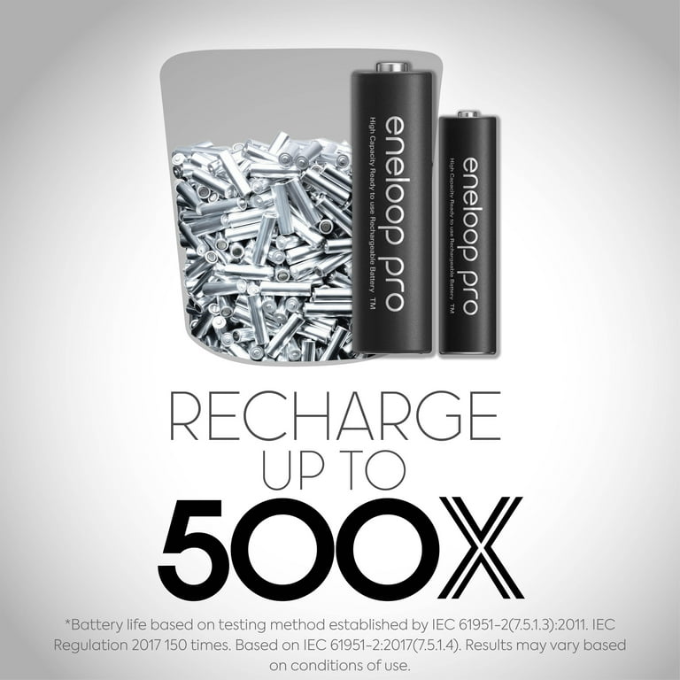 Panasonic eneloop pro AA Rechargeable Batteries - 8 Pack