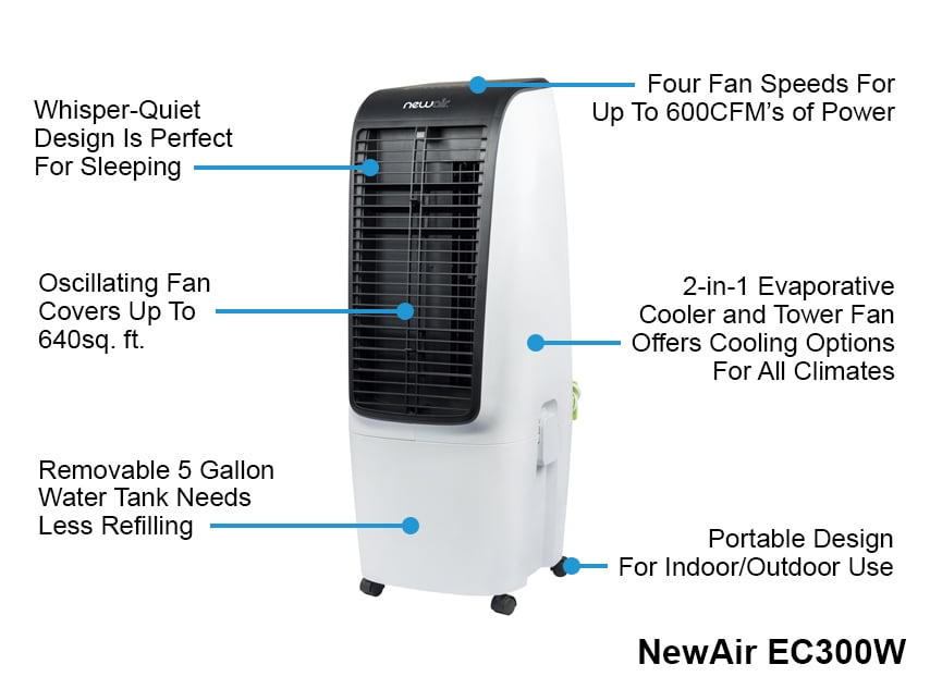 EVC700 Arctic Cove 700 CFM Speed Portable Evaporative Cooler For 500
