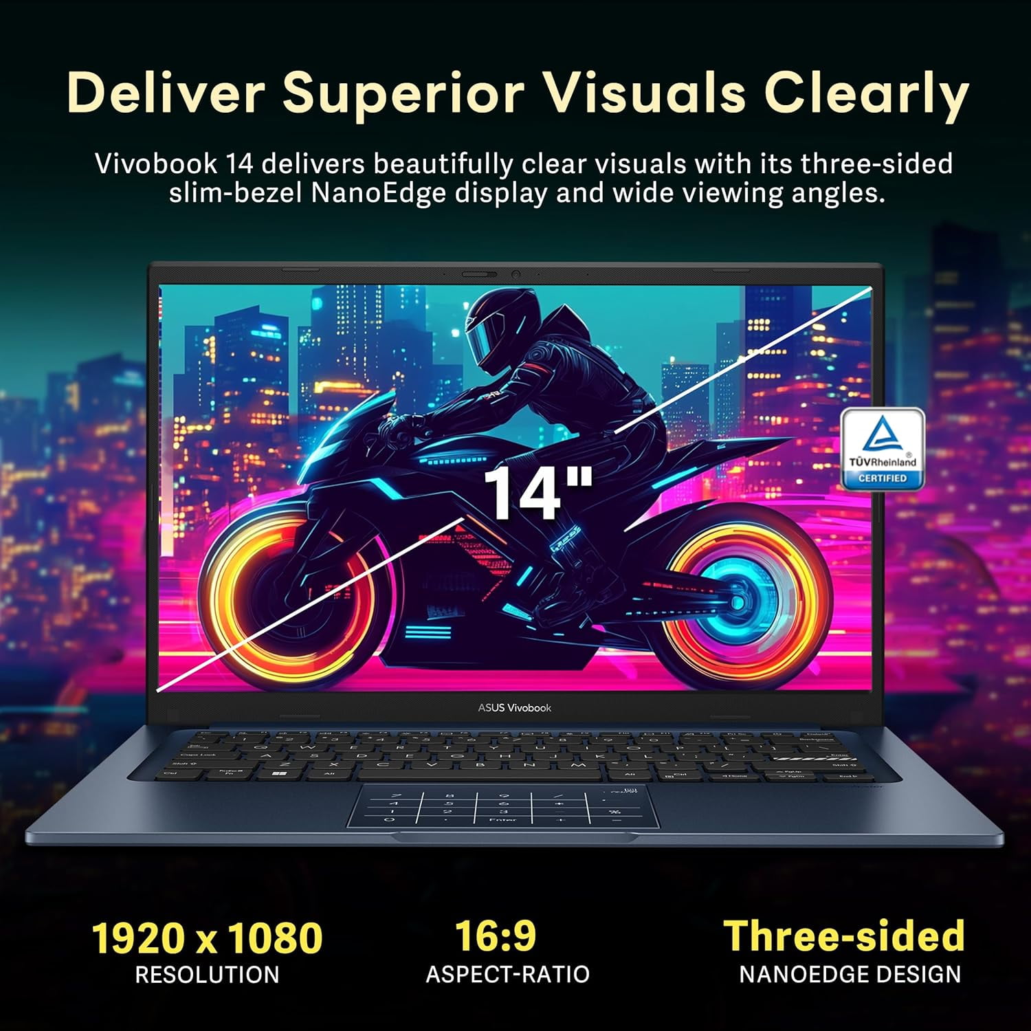 ASUS Vivobook 14 14" FHD Laptop, Intel Core i3 1315U, 40GB RAM, 2TB Storage(1TB SSD+1TB Docking Station Set), Intel UHD Graphics, 720p Camera, Win 11 Pro, Quiet Blue