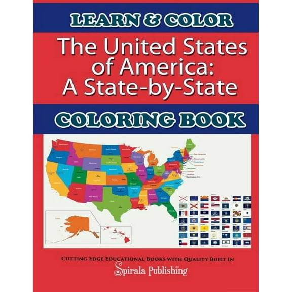 The United States of America: A State-By-State Coloring Book, (Paperback)