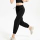 thumbnail image 2 of Pantalones deportivos para mujer, pantalones deportivos para correr, pantalones casuales, pantalones de verano finos, sueltos, con puños cónicos, color negro L, 2 of 6