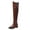 Brown, variant on Brown Boots For Womens Over The Knee High Top Stretch Design Low Heel For Casual Fall And Winter Outdoor Daily Comfort Wear Size 42