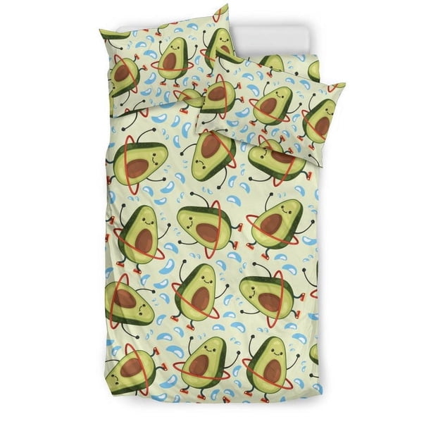 Juego de cama Ac02 con estampado de aguacate