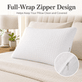 thumbnail image 2 of Wdhugt White Quilted Pillow Protector Cover with Zipper, Polyester Full Wrap Pillowcase Cover, 29.1x18.9in, 1 Pack Pillowcase, 2 of 9