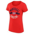 thumbnail image 2 of Women's G-III 4Her by Carl Banks Red Montreal Canadiens Super-Slim Fit Lightweight City Graphic Sport Crewneck T-Shirt, 2 of 3