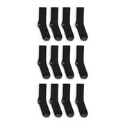 (2 pack) Athletic Works Men's Big and Tall Crew Socks 12 Pack