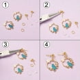 thumbnail image 3 of EOEMY 48Pc Flat Round With Rabbit Alloy Crystal Rhinestone Pendants Cat Charms 24~30mm, 3 of 7