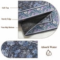 thumbnail image 6 of Navy Blue Floral Boho Entryway Rug 2'x3'&nbsp; Non Slip Front Door Mats, Ethnic Tribe Abstract Art Flower Entrance Rugs Indoor Outdoor Carpet, Washable Floor Mats Small Area Rug for Bedroom Kitchen, 6 of 8