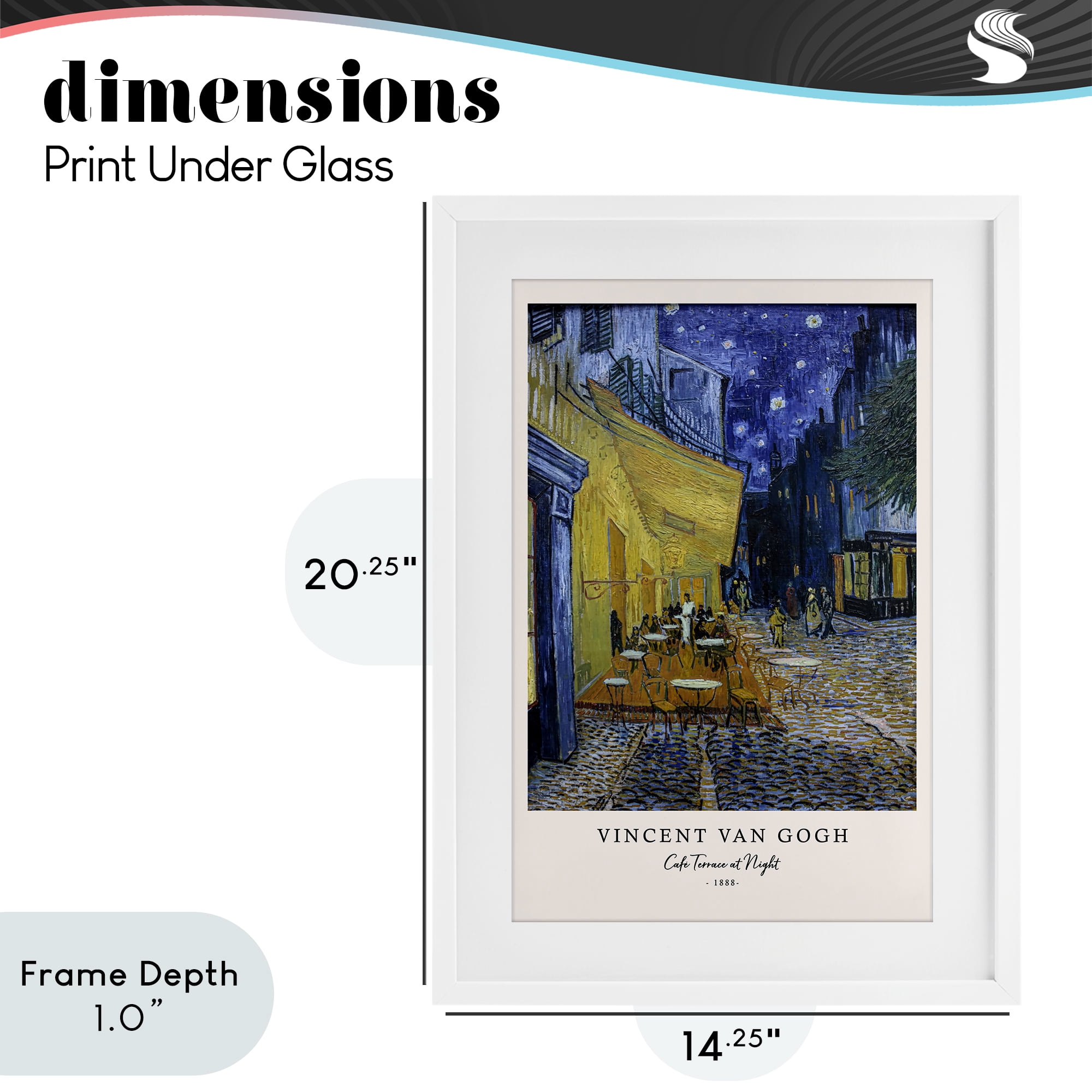 Stupell Industries Classic Cafe Terrace At Night White Framed Print Under Glass, design by Vintage Hustle