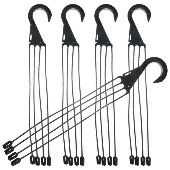 ACDANC 5pcs Plastic Hanging Basket Hooks Hanging Planter Holder Flower Pot Hangers for Outside