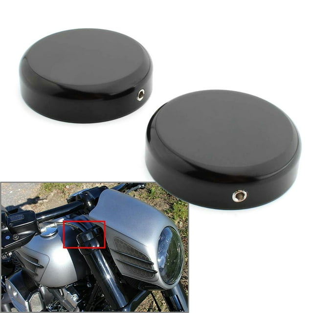 Zs Gloss Black Upper Fork Caps For Harley Softail Street Bob 2018-2020 