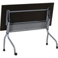 thumbnail image 4 of Lorell Espresso/Silver Training Table Rectangle Top - Four Leg Base - 4 Legs - 48" Table Top Width x 23.50" Table Top Depth - 29.50" Height x 47.25" Width x 23.63" Depth - Assembly Required - Espresso, 4 of 6