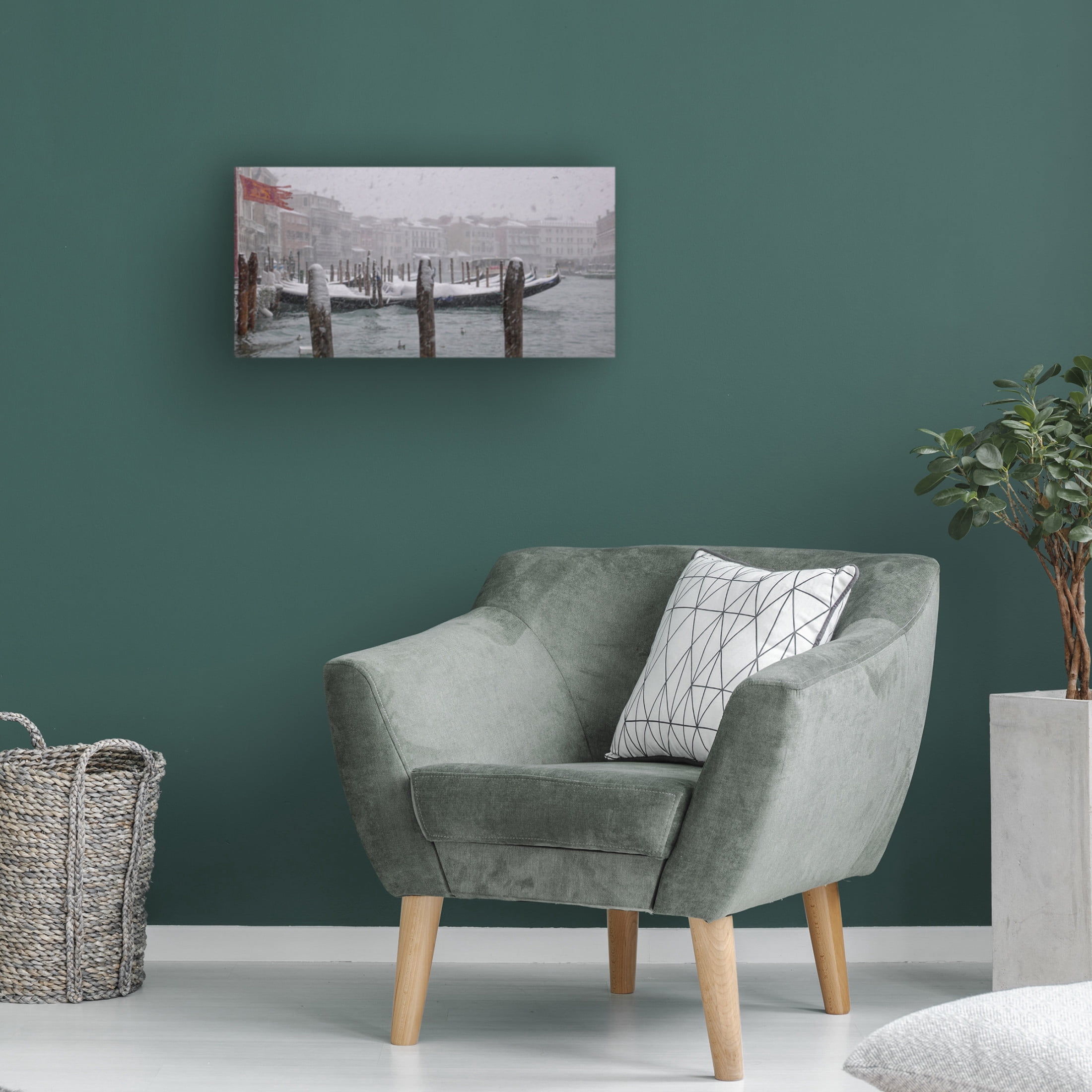 Canvas Wall Art - Izabella Vegh 'Nevica 2' Wall Art for Living Room, Bedroom, or Office Décor by Trademark Fine Art - 32 x 16 Inches