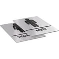thumbnail image 7 of Assured Signs Restroom Sign for Wall | Bathroom Signs | 9 by 6" | Silver Acrylic | ADA Compliant with Braille | Includes Adhesives | Ideal for Office or Home, 7 of 7