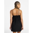 thumbnail image 3 of No Boundaries Cotton Poplin Smocked Mini Dress with Tie Straps, Women's XXS-XXL, 3 of 5