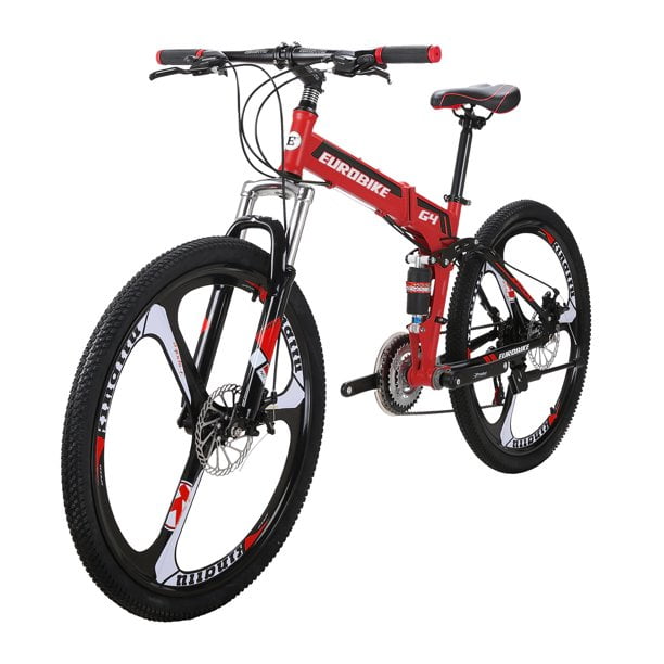 Eurobike G4 Teens Folding Bike 26 Inch Wheels Mechanical Disc Brake