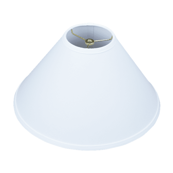 Fenchel Shades | 5" Top Diameter x 16" Bottom Diameter x 10 Slant, (Washer/Spider Attachment) Empire Lamp Shade - (Linen White)