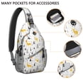 thumbnail image 2 of Sling Backpack,Multicolor Christmas Pattern Sling Bag with Water Bottle Holder,Waterproof Sling Bag for Men/Women with Headphone Jack for Hiking,Travel, 2 of 6