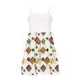 thumbnail image 5 of Nmnitkp Girl Dresses High-Quality Fabric Dresses for Girls Ruffle Sleeve Tiered Swing A-Line Cute Midi Casual Sundress Multicolor,7 Years, 5 of 6