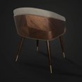 thumbnail image 4 of Modern Leisure Dining Chairs Simple Creative Ins Home Furniture Nordic Restaurant Solid Wood Chair Leather Art Backrest Stool My Lux Decor Round, 4 of 14