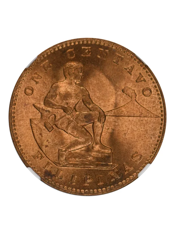 1944 S Philippines under US Sovereignty One Centavo NGC MS-66 RB