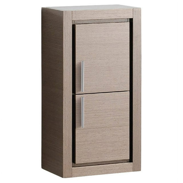 Trieste Bathroom Linen Side Cabinet & Doors in Gray Oak