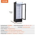 thumbnail image 5 of VEVOR Commercial Merchandiser Refrigerator, 9.7 Cu.Ft / 275L Beverage Refrigerator Cooler Merchandiser, Glass Door Display Refrigerator Upright Fridge with 4 Adjustable Shelve Lightbox, 5 of 8