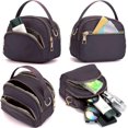 thumbnail image 3 of Bolso cruzado para teléfono para mujer, bolso cruzado con cremallera para teléfono móvil, bolso bandolera de nailon, bolso para teléfono móvil con cremallera de 3 capas y correa ajustable. 18*14*8CM, 3 of 3