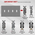 thumbnail image 2 of ENERLITES Screwless Quadruple Toggle Switch Wall Plate, Child Safe Light Switch Cover, Standard Size 4-Gang, Unbreakable Polycarbonate Thermoplastic, UL Listed, SI8814-GY, Glossy, Gray, 2 of 5