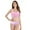 Pink, variant on MXIEZI Parent-Child High Waisted Bikini Bathing Suit Womens Girls Swimsuits Two Piece Sets Printed Halter Swimwear