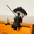 thumbnail image 2 of ChicYu Halloween Skull Figurine Decor Creatives Resin Art Ornament for Tabletop Display Spooky Intricate Design Easy to Place Reusable Holiday Decoration, 2 of 5