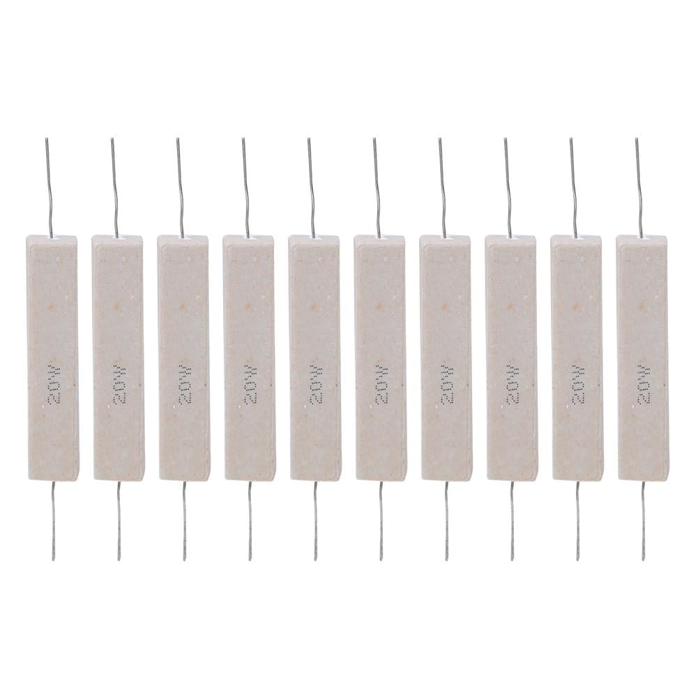 20W ±5% High Accuracy Cement Resistance for Printed Circuit Board Printed Circuit Board Components 10Pcs Cement Power Resistor 1KR