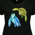 thumbnail image 4 of Inktastic Sea Turtles Swimming Together Women's Plus Size T-Shirt, 4 of 5