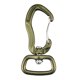 thumbnail image 1 of giratorio de mosquetón, conector giratorio para tienda colgante para fabricación de , camping, senderismo, pesca, , correa para Bronce Baoblaze Gancho de mosquetón giratorio, 1 of 6