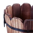 thumbnail image 5 of SPRING PARK Wooden Bucket Barrel Planters, Rustic Patio Planters Flower Pots for Plants Indoor Decor, 5 of 7