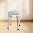 thumbnail image 1 of Taburete apilable de bar portátil, antideslizante, de metal, con reducción de ruido, de acero inoxidable, sin respaldo, para aulas, interiores y, 1 of 8